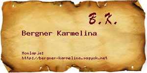 Bergner Karmelina névjegykártya